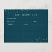 ウェディングシャワー レシピ カップル メイソンジャー ローズゴールド インビテーションポストカード (裏面)