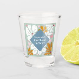 ウェディングシャワー レトロ フラワー グルーヴィー 70年代 ボヘミア ショットグラス