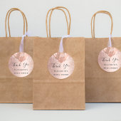 ウェディングシャワー ローズゴールド ブラッシュ風船 サンクス ラウンドシール