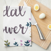 ウェディングシャワー ヴィンテージの花とクラシックカメラ キッチンタオル (四つ折り)