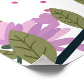 ウェディングシャワー ヴィンテージの花とクラシックカメラ ポスター (角)