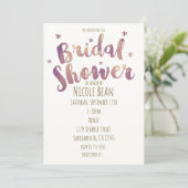 ウェディングシャワー 偽金 ブロンズ 招待状 (スタンド正面)