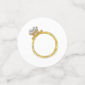 ウェディングシャワー 婚約指輪 名入れ コンフェッティ (スモール正面)