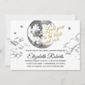 ウェディングシャワー 愛してる月と星のように 招待状 (正面)