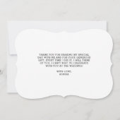 ウェディングシャワー 感謝カード - キャラメル (裏面)