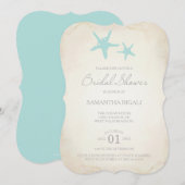 ウェディングシャワー 招待状 - ビーチ スターフィッシュ (正面/裏面)