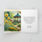 ウェディングシャワー 春の水仙 感謝カード (内部)