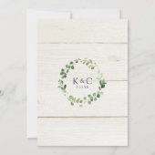 ウェディングシャワー 水彩フラワー プラムパープル 招待状 (裏面)