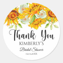 ウェディングシャワー 水彩 ヒマワリ ステッカー