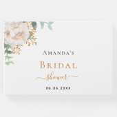 ウェディングシャワー 白い花のユーカリの名前 ゲストブック (正面)