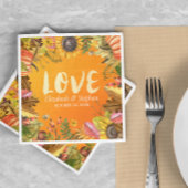 ウェディングシャワー 秋 紅葉 カボチャ ヒマワリ スタンダードカクテルナプキン