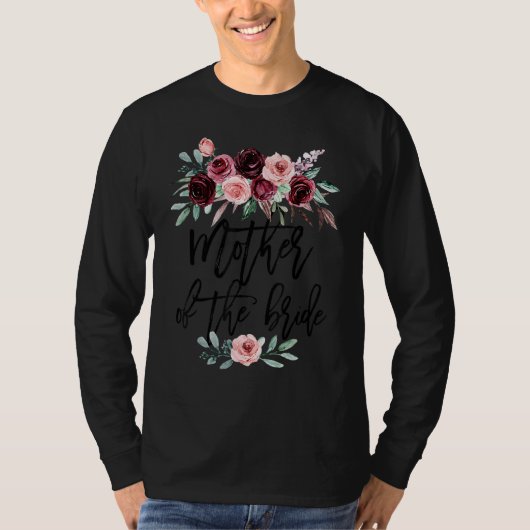 ウェディングシャワー 結婚式のための 花嫁 母親 マザー・オブ・ザ Tシャツ (正面)