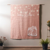 ウェディングシャワー 背景 カップル メイソンジャー ローズゴールド タペストリー