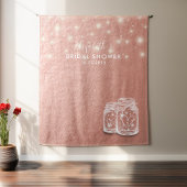 ウェディングシャワー 背景 カップル メイソンジャー ローズゴールド タペストリー