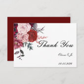 ウェディングシャワー 花の感謝カード サンキューカード (正面/裏面)