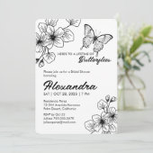 ウェディングシャワー 蝶々 ガーデン インビテーション (スタンド正面)