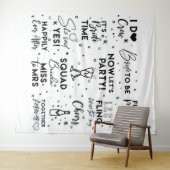 ウェディングシャワー 黒背景 フォトブース バナー タペストリー (インサイチュ(横))