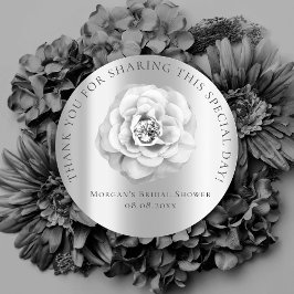 ウェディングシャワー 16歳 サンクス ローズ グレー シルバー ラウンドシール