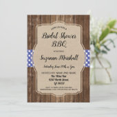 ウェディングシャワー BBQ 招待状 ギンガム バルーン 招待状 (スタンド正面)