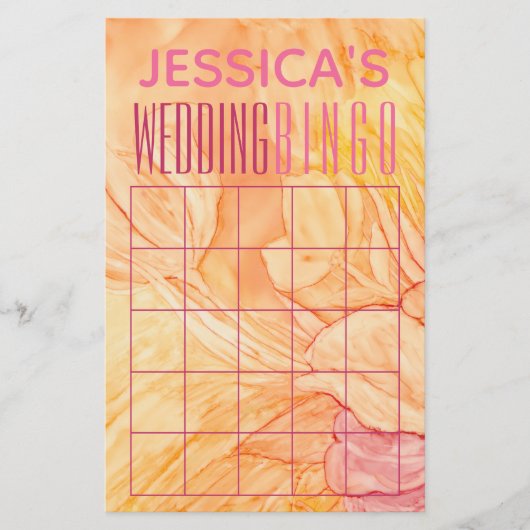 ウェディングシャワー BINGOフレッシュフラワーデザイン チラシ (正面)