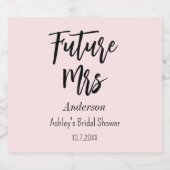 ウェディングシャワー Future Mrs. ブッシュピンク ビールラベル (シングルラベル)