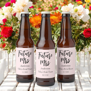 ウェディングシャワー Future Mrs. ブラッシュピンク ビールラベル