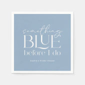 ウェディングシャワー Something Blue Before I Do スタンダードカクテルナプキン (正面)