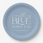 ウェディングシャワー Something Blue Before I Do ペーパープレート (正面)
