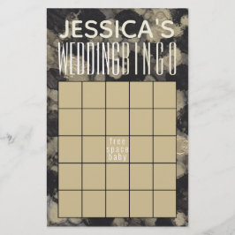 ウェディングシャワーBINGO Shades of Golds and Blacks チラシ