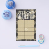 ウェディングシャワーBINGO Shades of Golds and Blacks チラシ (シングル)