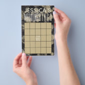 ウェディングシャワーBINGO Shades of Golds and Blacks チラシ (ハンドル)