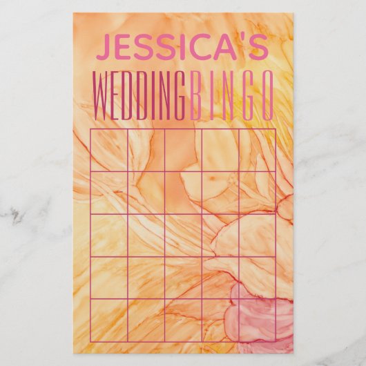 ウェディングシャワーBINGOFresh花デザイン チラシ (正面)