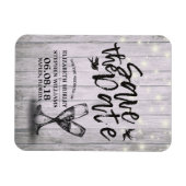 ウェディングシャンパングラスウッドライト マグネット (横)