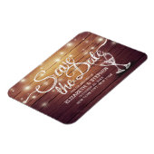 ウェディングシャンパングラスウッドライト マグネット (左側)