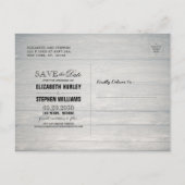 ウェディングシャンパングラスウッドライト 案内ポストカード (裏面)