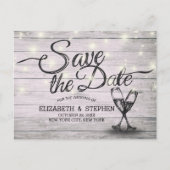 ウェディングシャンパングラスウッドライト 案内ポストカード (正面)