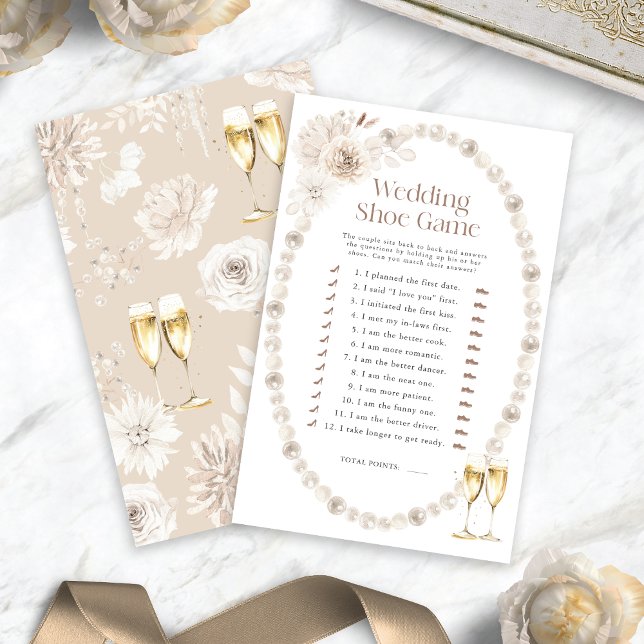 ウェディングシューシャワーゲーム (Pearls and Prosecco Wedding Shoe Shower Game
)