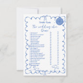 ウェディングシューズ コースト ブライズシャワー ゲームカード 招待状 (正面)