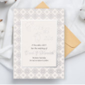 ウェディングシルバーフォイルで日付招待状を保存 箔招待状
