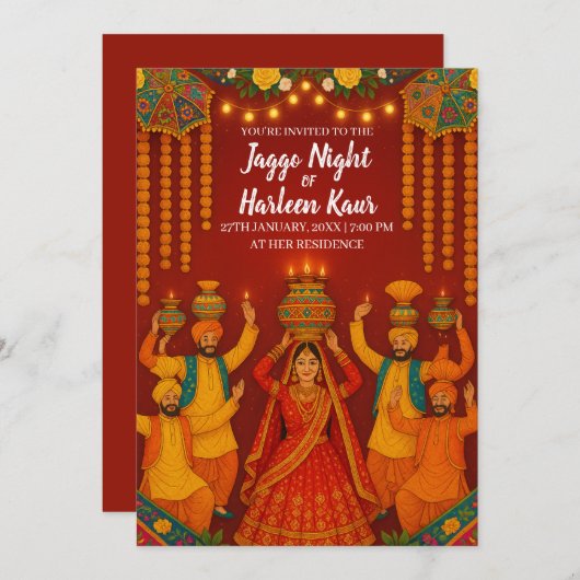 ウェディングジャッゴはジャゴの招待状を送る 招待状 (正面/裏面)