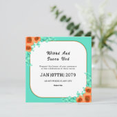 ウェディングスクエアゲートフォールド招待状カードデザイン 招待状 (スタンド正面)