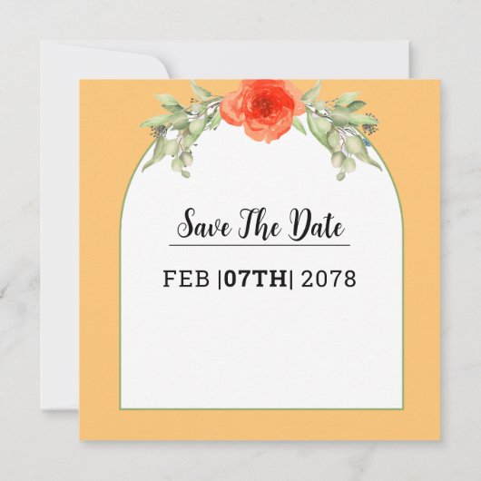 ウェディングスクエアゲートフォールド招待状カード 招待状 (裏面)