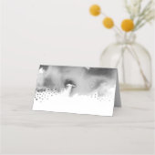 ウェディングスタイリッシュレセプション水色シック灰色 プレイスカード (裏面)