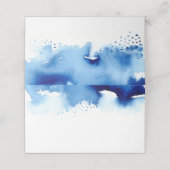 ウェディングスタイリッシュレセプション水色ネイビーブルー プレイスカード (外部開封)