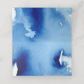 ウェディングスタイリッシュレセプション水色ネイビーブルー プレイスカード (内部開封)