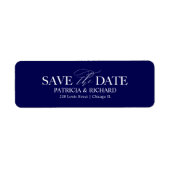 ウェディングスタイリッシュ日付の保存差出人住所 ラベル (正面)