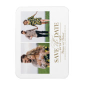 ウェディングスタイリッシュ日付2の写真を保存 マグネット (縦)