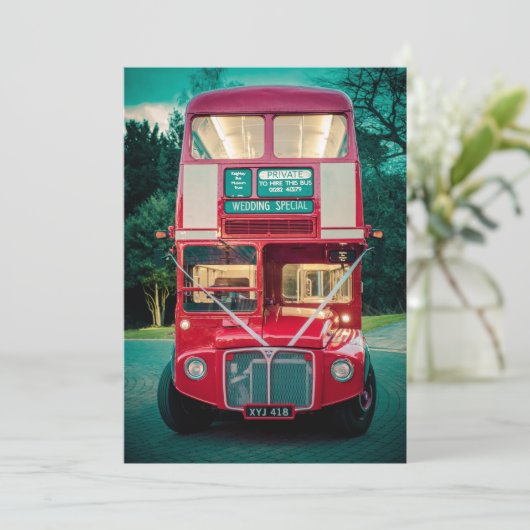 ウェディングスペシャル ロンドンレッドバス 招待状 (スタンド正面)