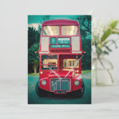 ウェディングスペシャル ロンドン レッドバス 招待状 (スタンド正面)