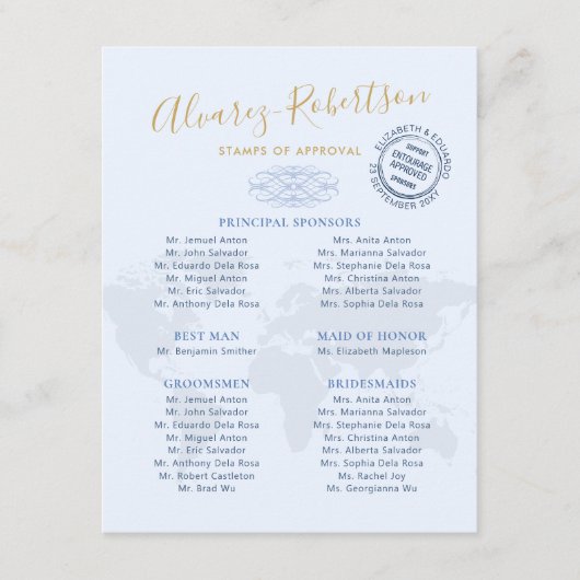 ウェディングスポンサー アントゥラージ 旅行 テーマ パスポート エンクロージャーカード (正面)